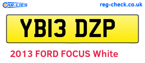 YB13DZP are the vehicle registration plates.