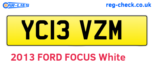 YC13VZM are the vehicle registration plates.