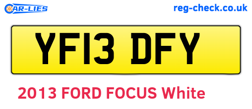 YF13DFY are the vehicle registration plates.