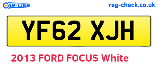 YF62XJH are the vehicle registration plates.