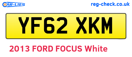 YF62XKM are the vehicle registration plates.