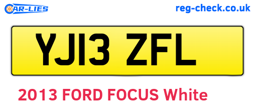 YJ13ZFL are the vehicle registration plates.