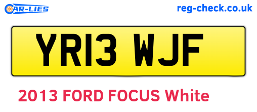 YR13WJF are the vehicle registration plates.