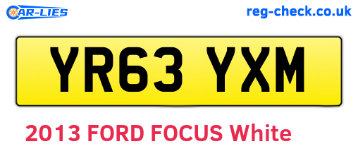 YR63YXM are the vehicle registration plates.