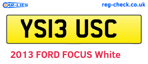 YS13USC are the vehicle registration plates.