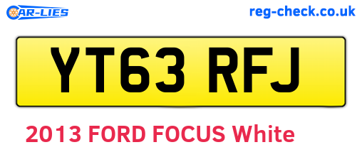 YT63RFJ are the vehicle registration plates.