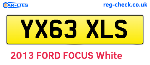 YX63XLS are the vehicle registration plates.