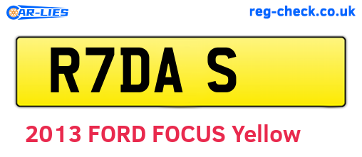 R7DAS are the vehicle registration plates.