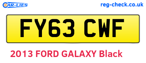 FY63CWF are the vehicle registration plates.
