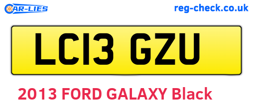 LC13GZU are the vehicle registration plates.