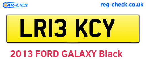 LR13KCY are the vehicle registration plates.