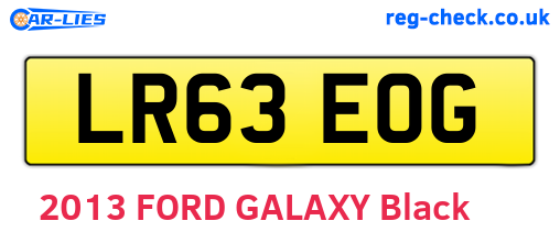 LR63EOG are the vehicle registration plates.