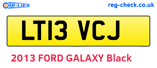 LT13VCJ are the vehicle registration plates.