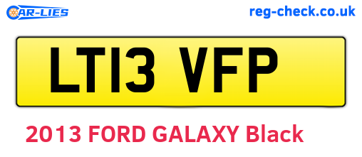 LT13VFP are the vehicle registration plates.