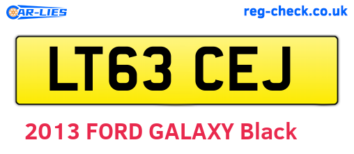 LT63CEJ are the vehicle registration plates.