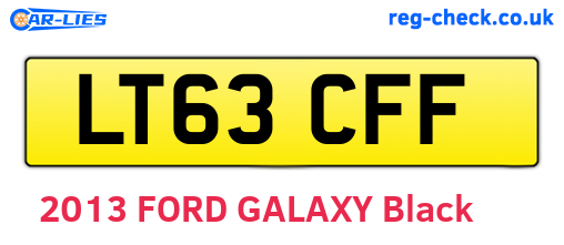 LT63CFF are the vehicle registration plates.
