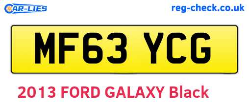 MF63YCG are the vehicle registration plates.
