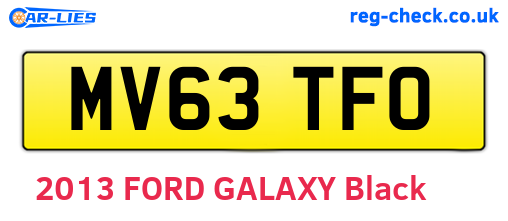MV63TFO are the vehicle registration plates.