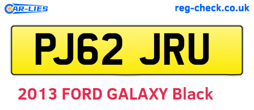 PJ62JRU are the vehicle registration plates.