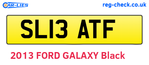 SL13ATF are the vehicle registration plates.
