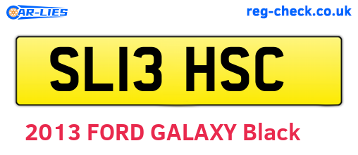 SL13HSC are the vehicle registration plates.