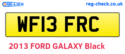 WF13FRC are the vehicle registration plates.