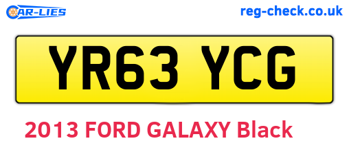 YR63YCG are the vehicle registration plates.