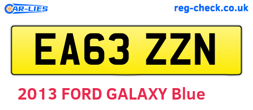 EA63ZZN are the vehicle registration plates.