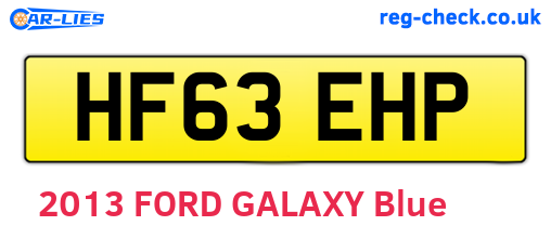 HF63EHP are the vehicle registration plates.