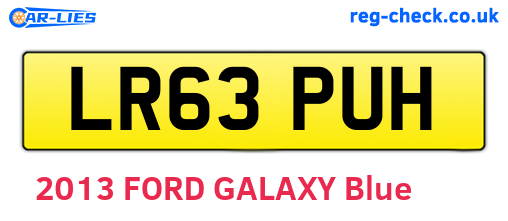 LR63PUH are the vehicle registration plates.