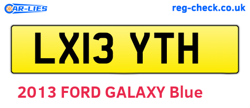 LX13YTH are the vehicle registration plates.