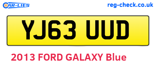 YJ63UUD are the vehicle registration plates.
