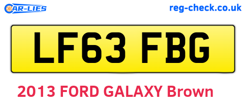 LF63FBG are the vehicle registration plates.