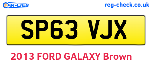 SP63VJX are the vehicle registration plates.