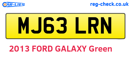 MJ63LRN are the vehicle registration plates.