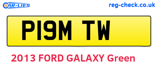 P19MTW are the vehicle registration plates.