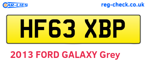 HF63XBP are the vehicle registration plates.