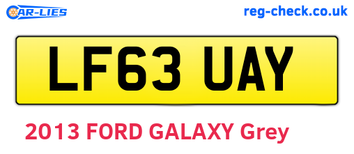LF63UAY are the vehicle registration plates.