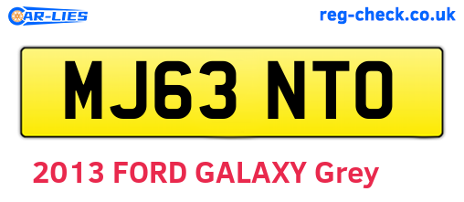 MJ63NTO are the vehicle registration plates.