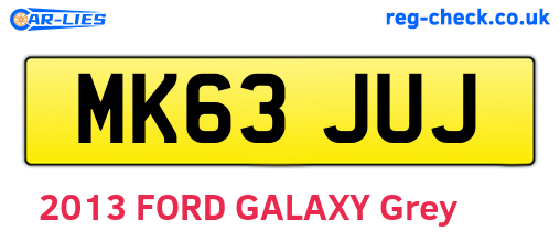 MK63JUJ are the vehicle registration plates.