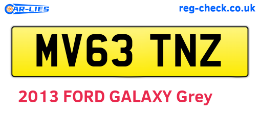 MV63TNZ are the vehicle registration plates.