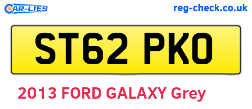 ST62PKO are the vehicle registration plates.