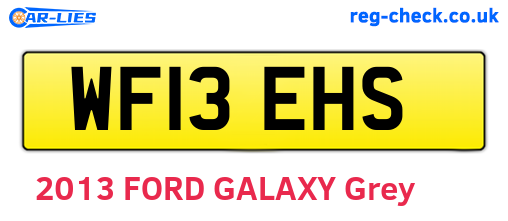WF13EHS are the vehicle registration plates.