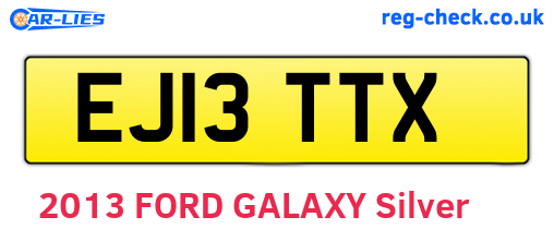 EJ13TTX are the vehicle registration plates.