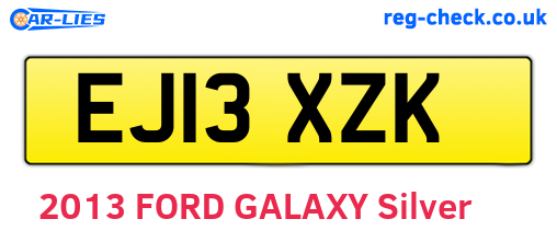 EJ13XZK are the vehicle registration plates.