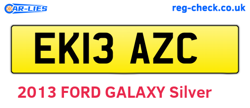 EK13AZC are the vehicle registration plates.