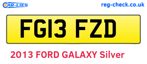 FG13FZD are the vehicle registration plates.