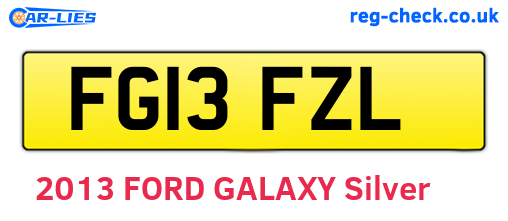 FG13FZL are the vehicle registration plates.