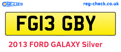 FG13GBY are the vehicle registration plates.