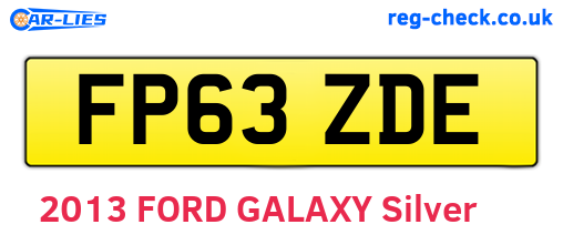 FP63ZDE are the vehicle registration plates.